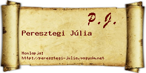 Peresztegi Júlia névjegykártya