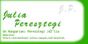 julia peresztegi business card